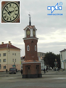 Часы  малых архитектурных форм и на опорах