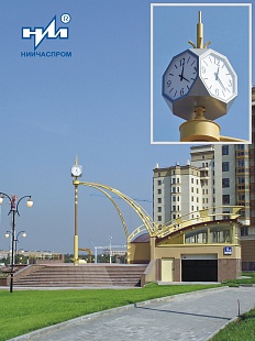 Часы  малых архитектурных форм и на опорах